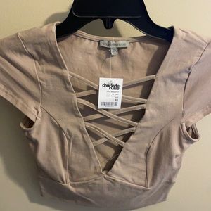 Tan crop top